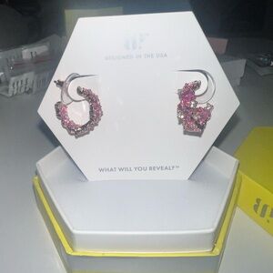 Sparkling Pink Crystal Earrings